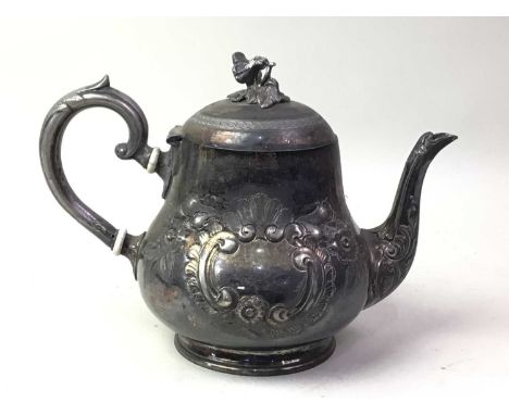 COLLECTION OF SILVER PLATED ITEMS, comprising dishes, sugar caster, vases and teapots