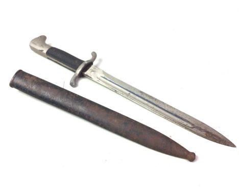 GERMAN WWII FEUERWEHR DAGGER, ALONG WITH A 19TH CENTURY OTTOMAN DAGGER the German blade stamped Eickhorn of Soligen, in steel