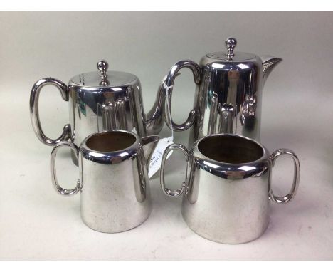 SILVER PLATED COMPORT, ALONG WITH FURTHER PLATE comprising a four piece tea set, an eight place setting soup spoons, sweet sp