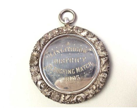 EDWARDIAN SILVER PLOUGHING MEDAL, ALONG WITH A SILVER AND ENAMEL AGRICULTURAL MEDAL both boxed