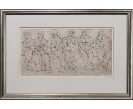 * ANDA PATERSON RSW RGI PAI (SCOTTISH 1935 - 2022), THE TEA BREAK limited edition etching on paper, signed, titled and number
