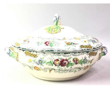 GROUP OF COPELAND SPODE DINNERWARE, AND ANOTHER DINNER SERVICE the Spode decorated in 'The Songster' pattern