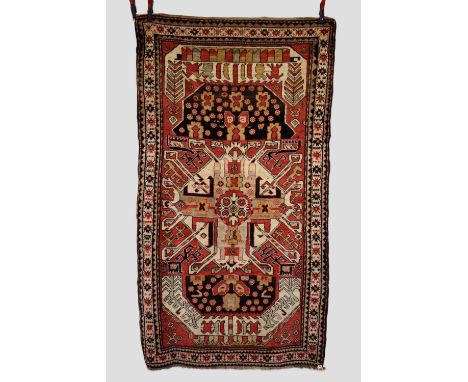 Chelaberd rug, Karabakh region, south west Caucasus, first half 20th century, 7ft. 9in. X 4ft. 4in. 2.36m. X 1.32m. Slight we