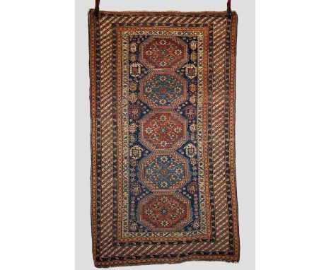 Shirvan-Baku rug, Khila district, south east Caucasus, second half 19th century, 7ft. 6in. X 4ft. 4in. 2.29m. X 1.32m.  Overa