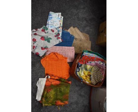 A basket or vintage fabric.