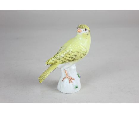 A Meissen porcelain model of a canary, 10cm