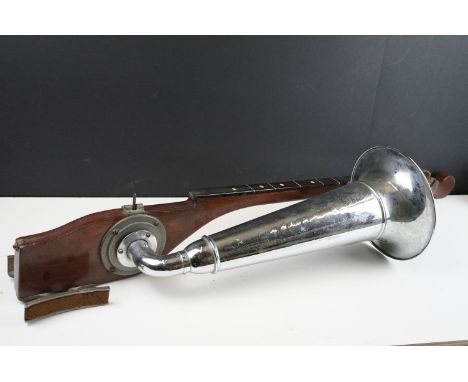 Stroviols British Concert Model Fiddle with single string and chrome horn, maker's trademark circular plaque to side, 90cm lo