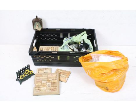A group of mixed collectables to include beer mats, playing cards, pub optics, cork tiles, tobacco jar...etc. 