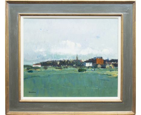 * JOHN KINGSLEY RSW DA PAI,THE OLD COURSE, ST ANDREWSoil on canvas, signed51cm x 61cmFramed and under glass.Note: Iconic view