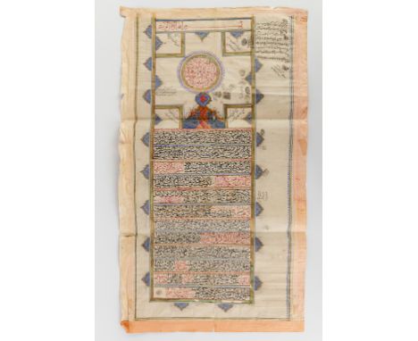 A marriage contract in Nastaliq script, Qajar, Iran, Persia, dated 1879A Persian manuscript on paper, dated Rajab 1279 AH (18