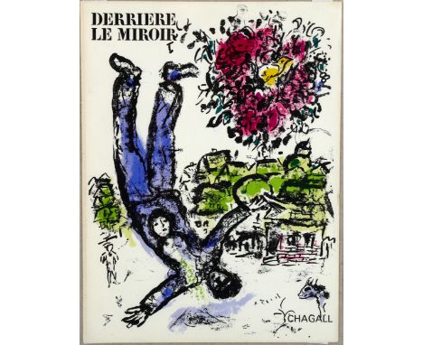 Marc Chagall, original lithograph, "The Artist's Bouquet", cover for Derriere Le Miroir 1964, Mourlot 410, sheet size 38cm x 