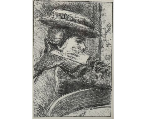 Walter Richard Sickert, original lithograph, the straw hat, Neolith Issue circa 1907/08, image 33cm x 22cm, framedVery slight