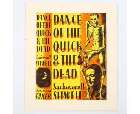 Barnett Freedman (1901-1958), colour lithograph on paper, Dance of the Quick and the Dead, book jacket design for Faber and F