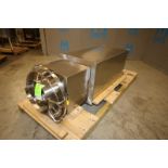 24" W S/S Cap Feeder Mounted on 54" H S/S Stand with Wheels, ( Capper is Aprox. 78" H Mounted on