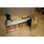 72" H S/S Cap Elevated Conveyor with 4" Conveyor with 3.5" Fights, 17" W x 12" L x 26" D Hopper with