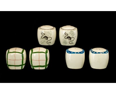 Three Midwinter Cruet Sets, C1950's. Various designs. Please see accompanying image.