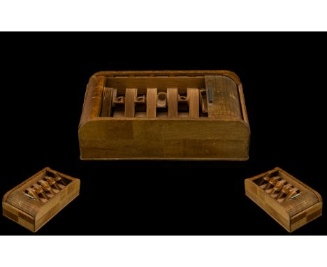 Art Deco 1920s Cigarette Dispenser with roll top mechanism.  Interesting item, please see accompanying images.