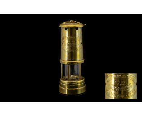 British Coal mines Miners Brass Lamp, Type Vale Colliery Make, Aberaman Colliery. Serial Number 192423, Company Wales UK. 9 I