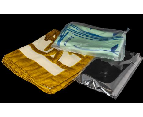 Collection of Vintage Jacqmar Silk Scarves.  Four in total, including 30" square brown acorn design, hand rolled edges, 1950s