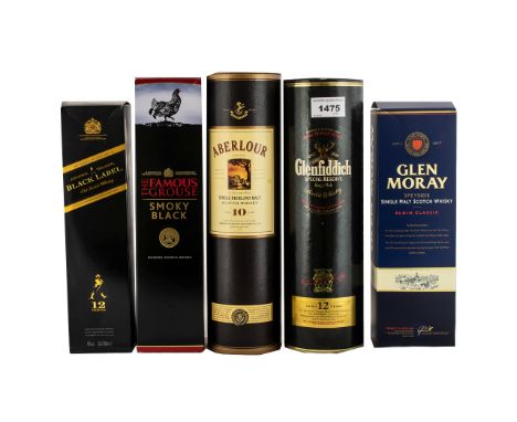 Drinkers Interest - Collection of Boxed Bottles of Whiskey five in total, to include Glenfiddich Special Reserve Single Malt 