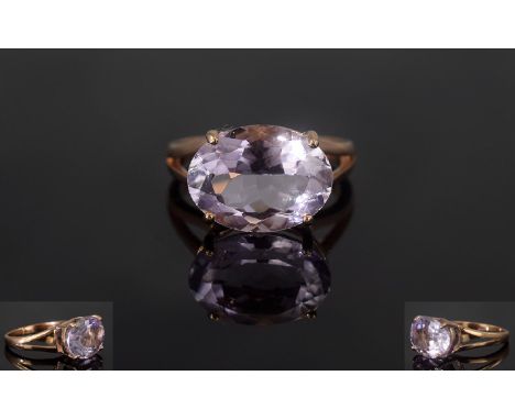 Rose de France Amethyst Solitaire Ring, 8.5cts of the gentle pink amethyst, known as Rose de France because of the admiration