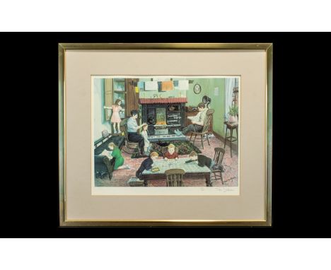 Tom Dodson 1910 - 1991 Artist Signed Ltd and Numbered Edition Colour Print - Title ' Evening at Home ' This Print Is No 804 o