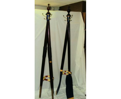 Two Greaves & Thomas "rowing blade and lifebuoy" hat/coat stands