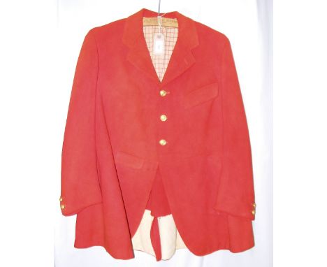 Uffa Fox's red hunting jacket with brass RVYC buttons (provenance: recovered from his house by the current occupant)