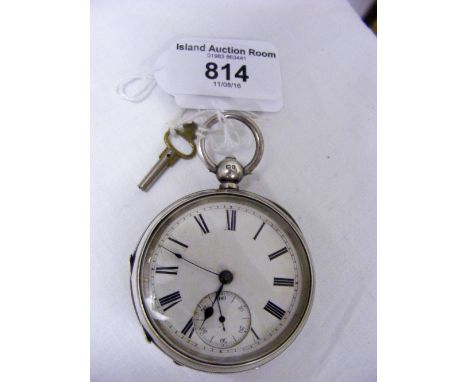 A gent's silver pocket watch with key-wind movement by W.E. Watts & Co, Gloucester - Birmingham 1899