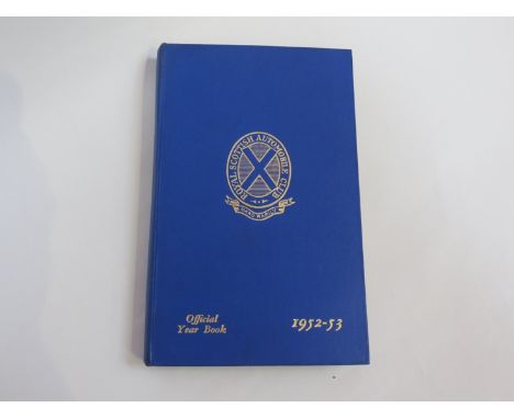 1952-53 Edition Royal Scottish Automobile Club Official Year Book 