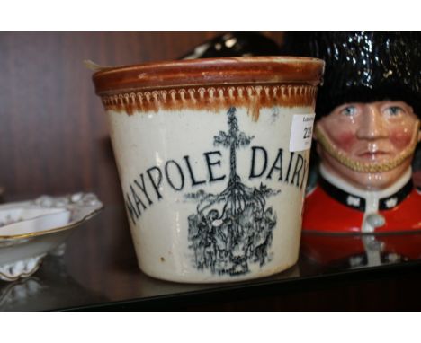 A VINTAGE STONEWARE MAYPOLE DAIRY CO LTD CUP