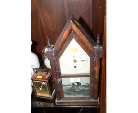 A VINTAGE W M. L. GILBERT AND CO MANTLE CLOCK