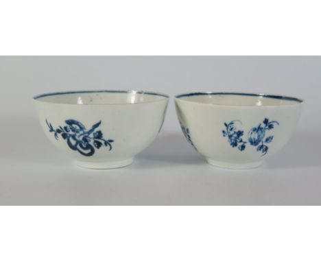 A Pair of Royal Worcester First Period Tea Bowls