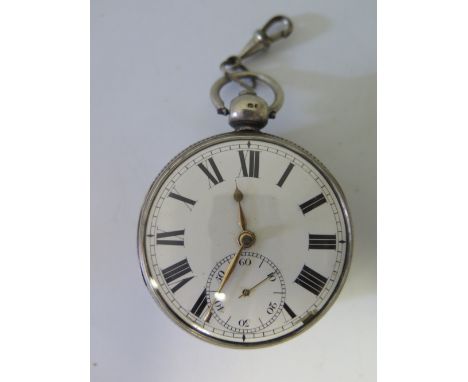 A George III Silver Cased Open Dial Pocket Watch, patent no. 6876 fusee movement, London 1819, running but needs attention