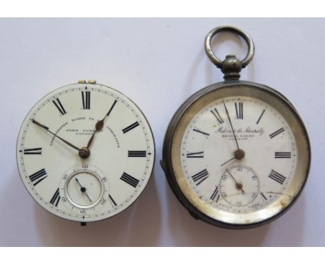 Kendall & Dent Silver Cased Pocket Watch and John Forrest fusee pocket watch movement numbered 15334 A/F