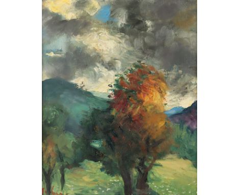 PADUA, Paul Mathias (1903-1981), "Gewitter am Tegernsee", Öl/Holz, 49 x 39, unten links signiert, R. 