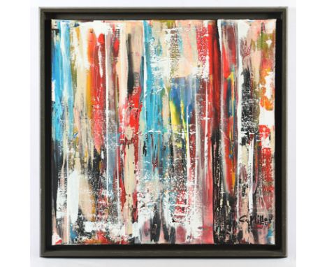 MILLER, C., "Abstraktion", Acryl/Lwd., 53 x 50, unten rechts signiert, R. 