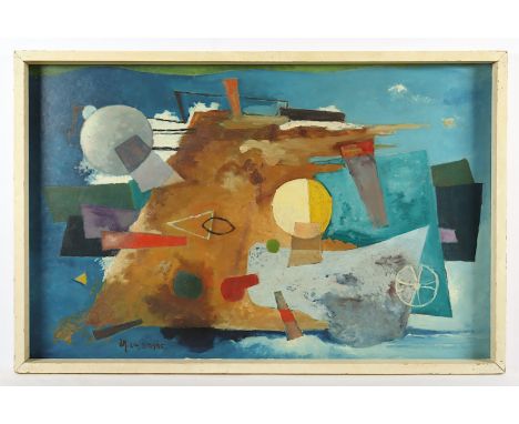 ICKS, Walter (1901-1963), "Atlantis". Komposition. Öl/Malplatte, 65 x 100, R 