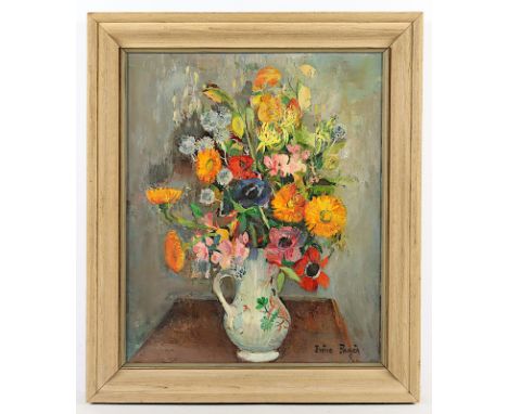 PAGES, Irène (*1934), "Blumenstilleben", Öl/Lwd., 61,5 x 50, unten rechts signiert, R. 