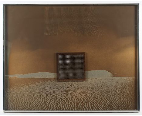 MACK, Heinz, "Sahara Edition, Station 9 - Das Symposium" (1973-75), Farbserigrafie mit Alufolie, 80 x 100, nummeriert 126/130