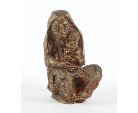 SCHULENBURG, Tisa von der (1903-2001), "Mutter mit Kind", Bronze, H 14 