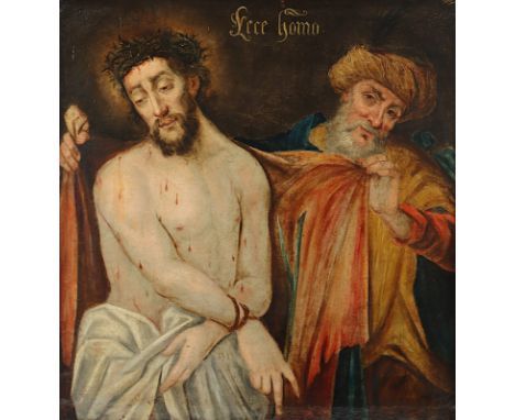 SAKRALMALER DES 17./18.JH., "Ecce Homo", Öl/Lwd., 85 x 79, rest., R. 