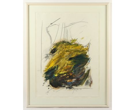 KUCKEI, Peter, "o.T. - 281", Mischtechnik/Papier, 106 x 79, unten rechts signiert und datiert 1989, fleckig, R. 