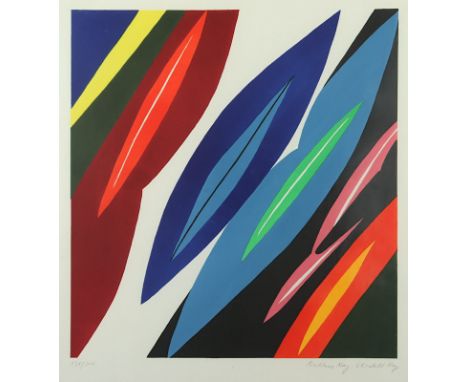 NAY, Ernst Wilhelm, "Farblitho 1968 - 2 (NOR)", 49,5 x 46,5, nummeriert 131/300, 1968, von Elisabeth Nay handsigniert, Nachla