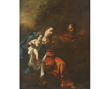 RICCI, Sebastiano (1659-1734), Umkreis/Schule, "Ruhe auf der Flucht nach Ägypten", Öl/Lwd., 60 x 47, rest., R. 