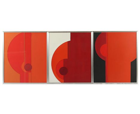 BECK, Gerlinde, 3 Collagen, "Cutting", 53 x 45, jeweils handsigniert, 1969, R. 