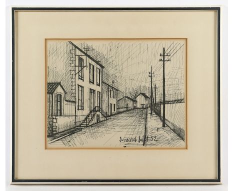 BUFFET, Bernard, "Rue de Banlieue", Original-Lithografie, 28 x 37, läs., im Stein signiert, 1952, R. 