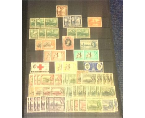 Worldwide stamp collection stored in large blue stockbook 32 pages includes countries from the British Commonwealth, Europe a
