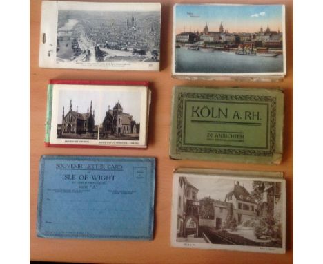 Worldwide post card collection 70 items some vintage in 6 souvenir packs covers Salt Lake City, Isle of Wight, Germany and Fr