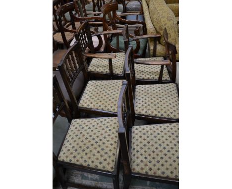 A set of six 1930's Ercol 290 E172 oak dining chairs including two carvers.